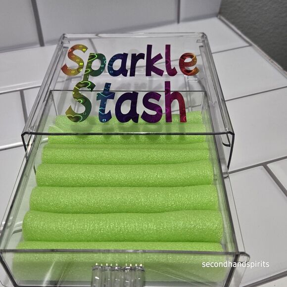 Sparkle Stash Acrylic Ring Holder – Neon Display Box for Jewelry Storage Empty - Picture 2 of 2